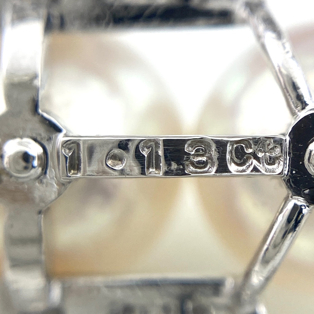 ミキモト パール 帯留め WG ホワイトゴールド メレダイヤ 真珠 ダイヤモンド 帯留め K14 WG パール レディース 【中古】brjwl