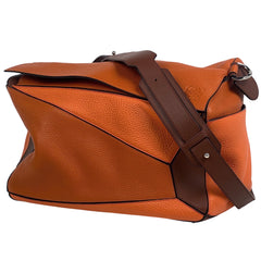 ロエベ パズル エクストラ ラージ バッグ アナグラム ショルダーバッグ レザー オレンジ レディース 【中古】brbag