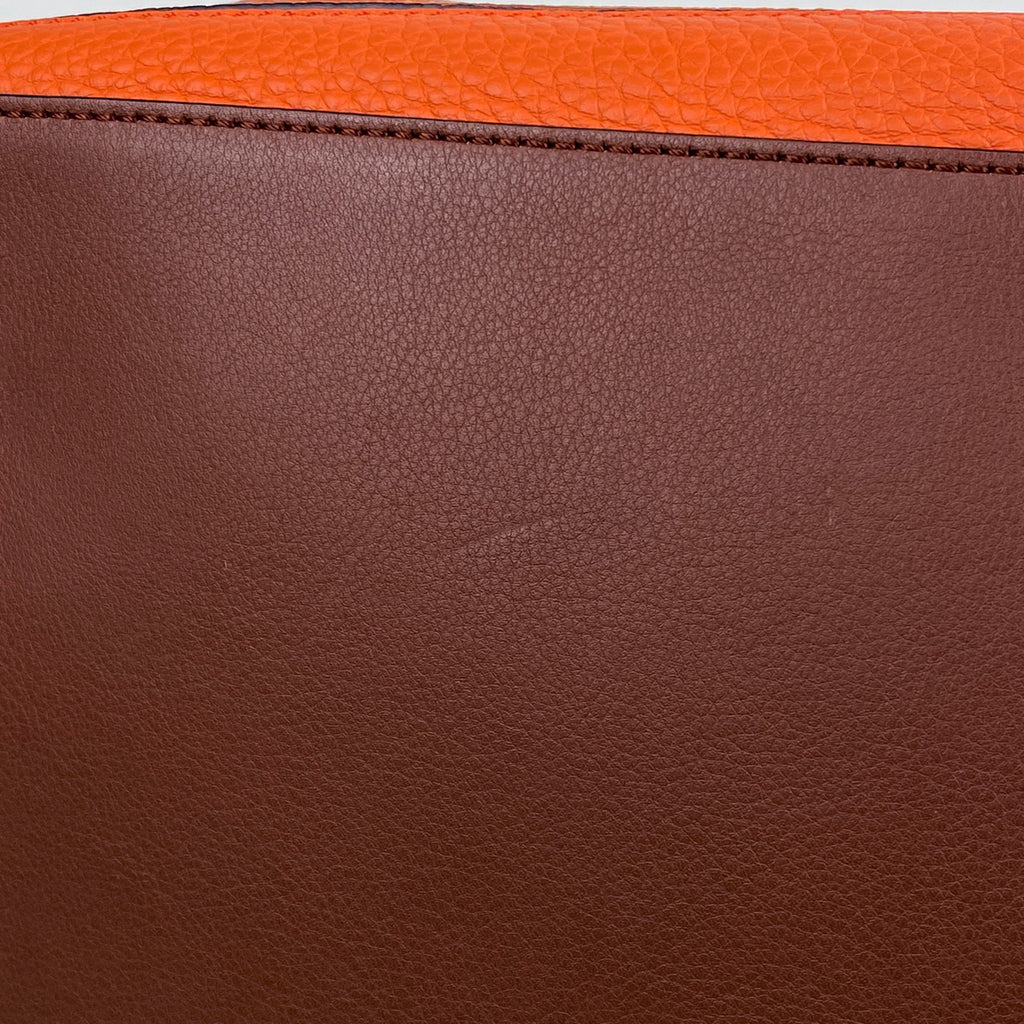 ロエベ パズル エクストラ ラージ バッグ アナグラム ショルダーバッグ レザー オレンジ レディース 【中古】brbag