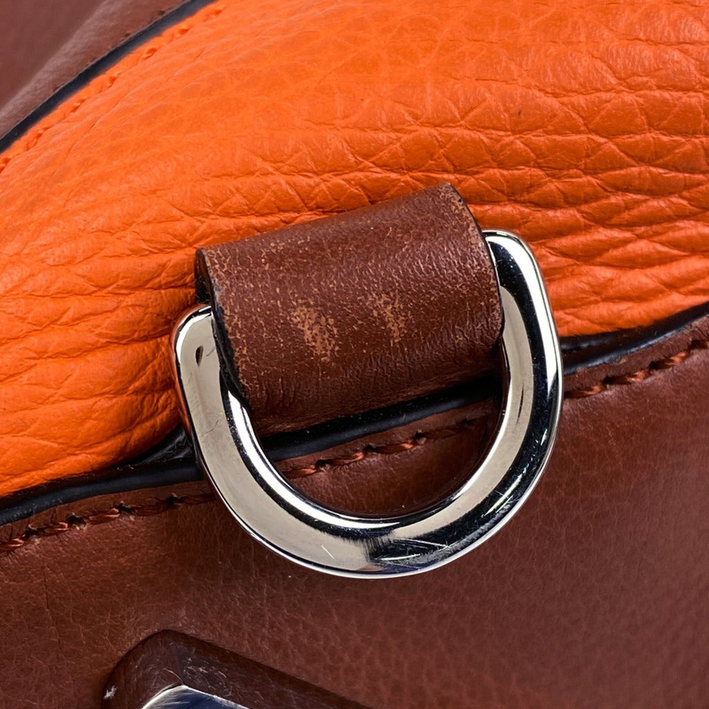 ロエベ パズル エクストラ ラージ バッグ アナグラム ショルダーバッグ レザー オレンジ レディース 【中古】brbag