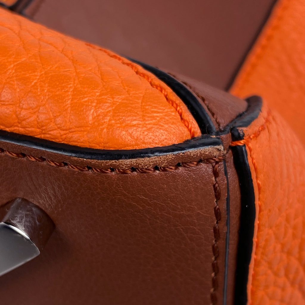 ロエベ パズル エクストラ ラージ バッグ アナグラム ショルダーバッグ レザー オレンジ レディース 【中古】brbag