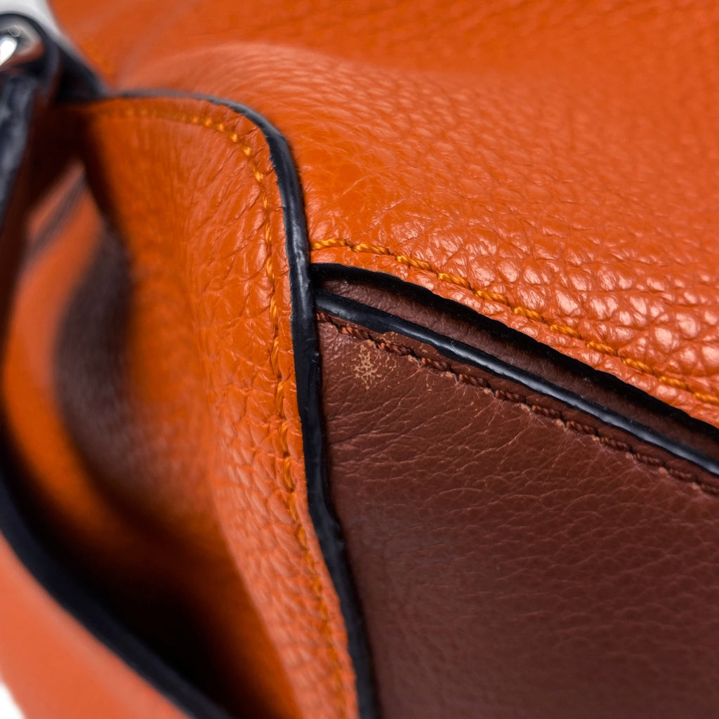 ロエベ パズル エクストラ ラージ バッグ アナグラム ショルダーバッグ レザー オレンジ レディース 【中古】brbag