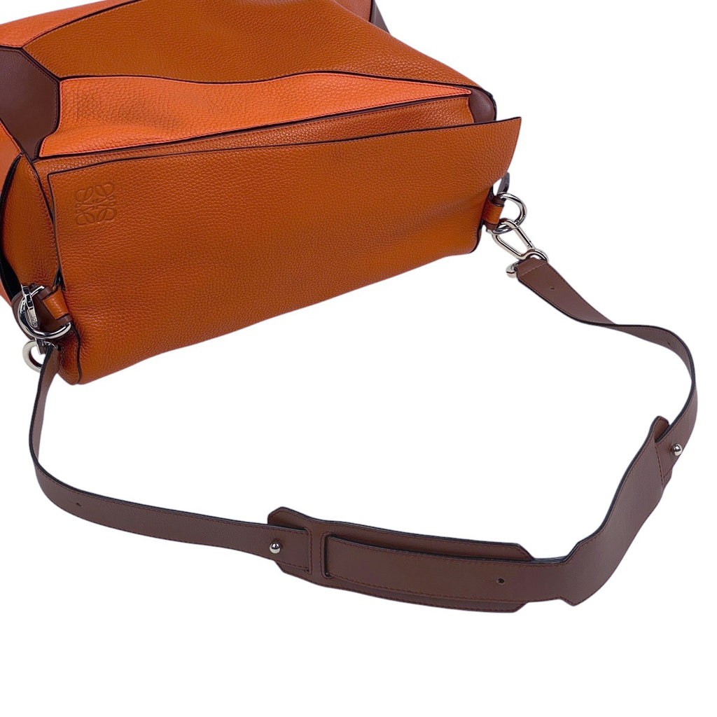 ロエベ パズル エクストラ ラージ バッグ アナグラム ショルダーバッグ レザー オレンジ レディース 【中古】brbag