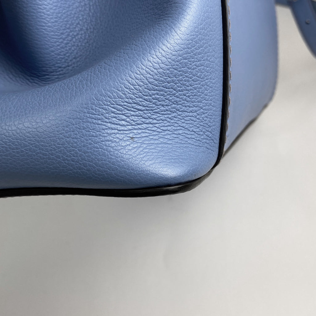 カルティエ ロゴ ハンドバッグ Cドゥ カルティエ 2WAY ショルダーバッグ ハンドバッグ レザー ブルー レディース 【中古】brbag