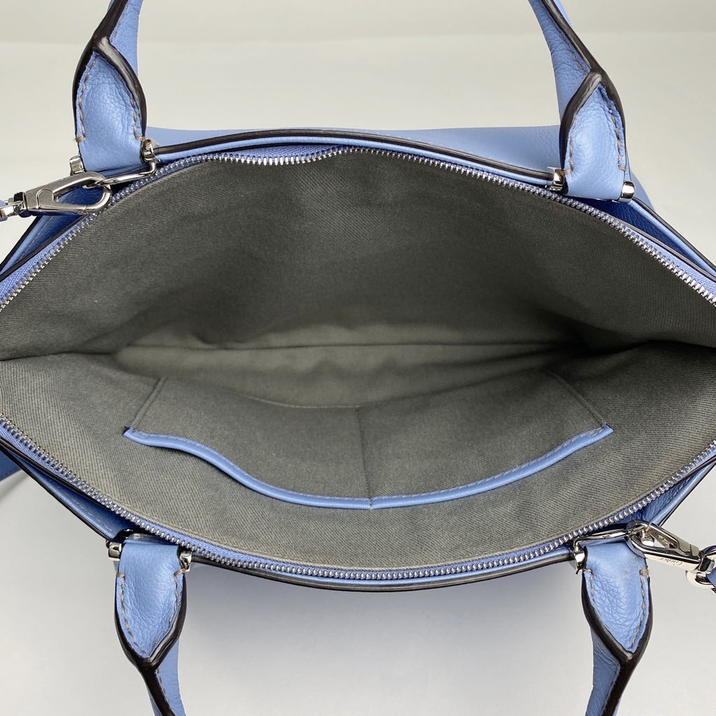 カルティエ ロゴ ハンドバッグ Cドゥ カルティエ 2WAY ショルダーバッグ ハンドバッグ レザー ブルー レディース 【中古】brbag