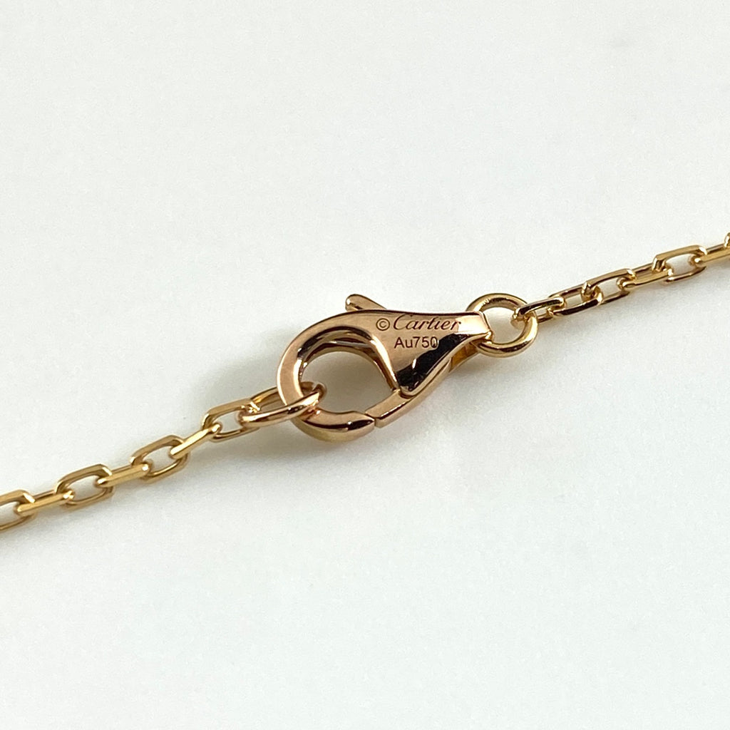 カルティエ ラブサークル ダイヤ ネックレス YG イエローゴールド ペンダント メレダイヤ ネックレス 750 ダイヤモンド レディース 【中古】brjwl