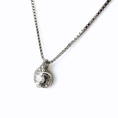 メレダイヤ デザインネックレス プラチナ ペンダント メレダイヤ ネックレス Pt900 Pt850 ダイヤモンド レディース ノンブランドジュエリー 【中古】nbjwl