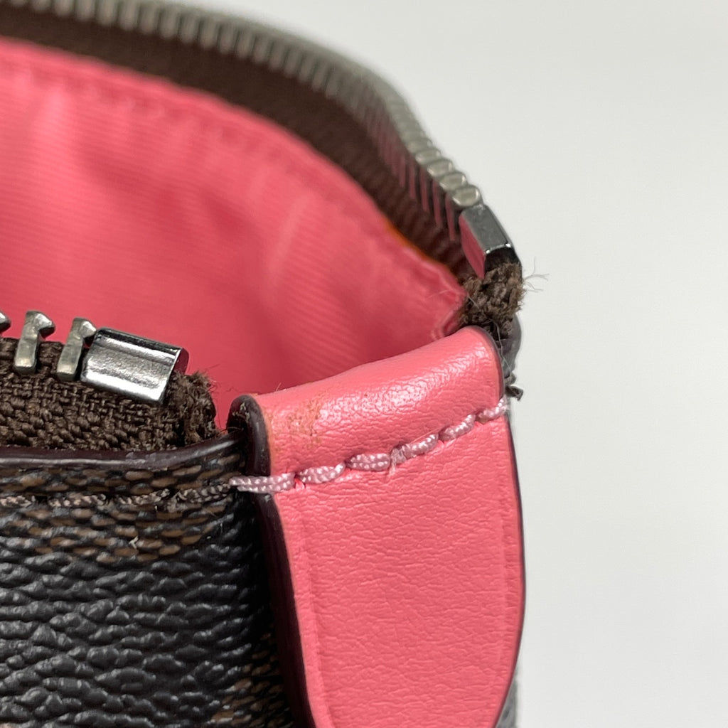 コーチ シグネチャー ショルダーバッグ ロゴ トートバッグ ショルダーバッグ コーティングキャンバス ブラウン ピンク 79609 レディース 【中古】brbag