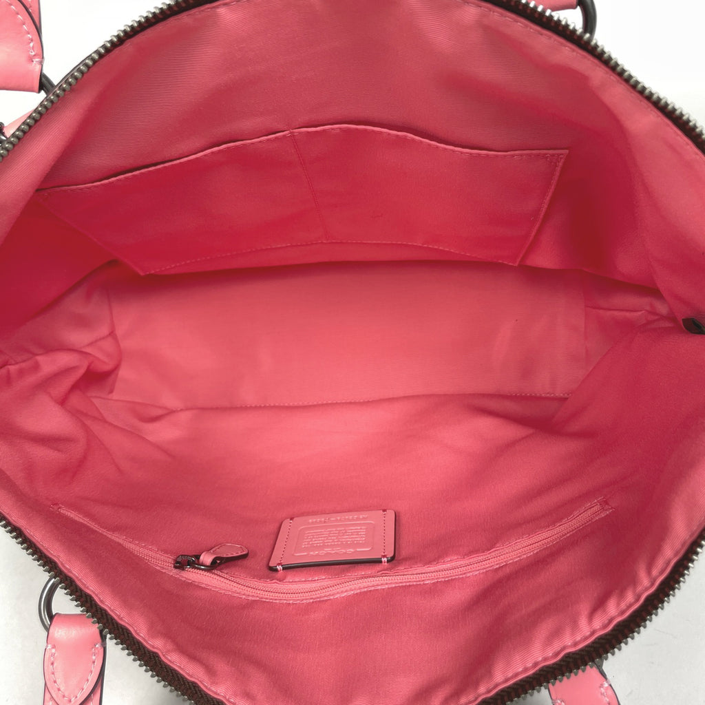 コーチ シグネチャー ショルダーバッグ ロゴ トートバッグ ショルダーバッグ コーティングキャンバス ブラウン ピンク 79609 レディース 【中古】brbag