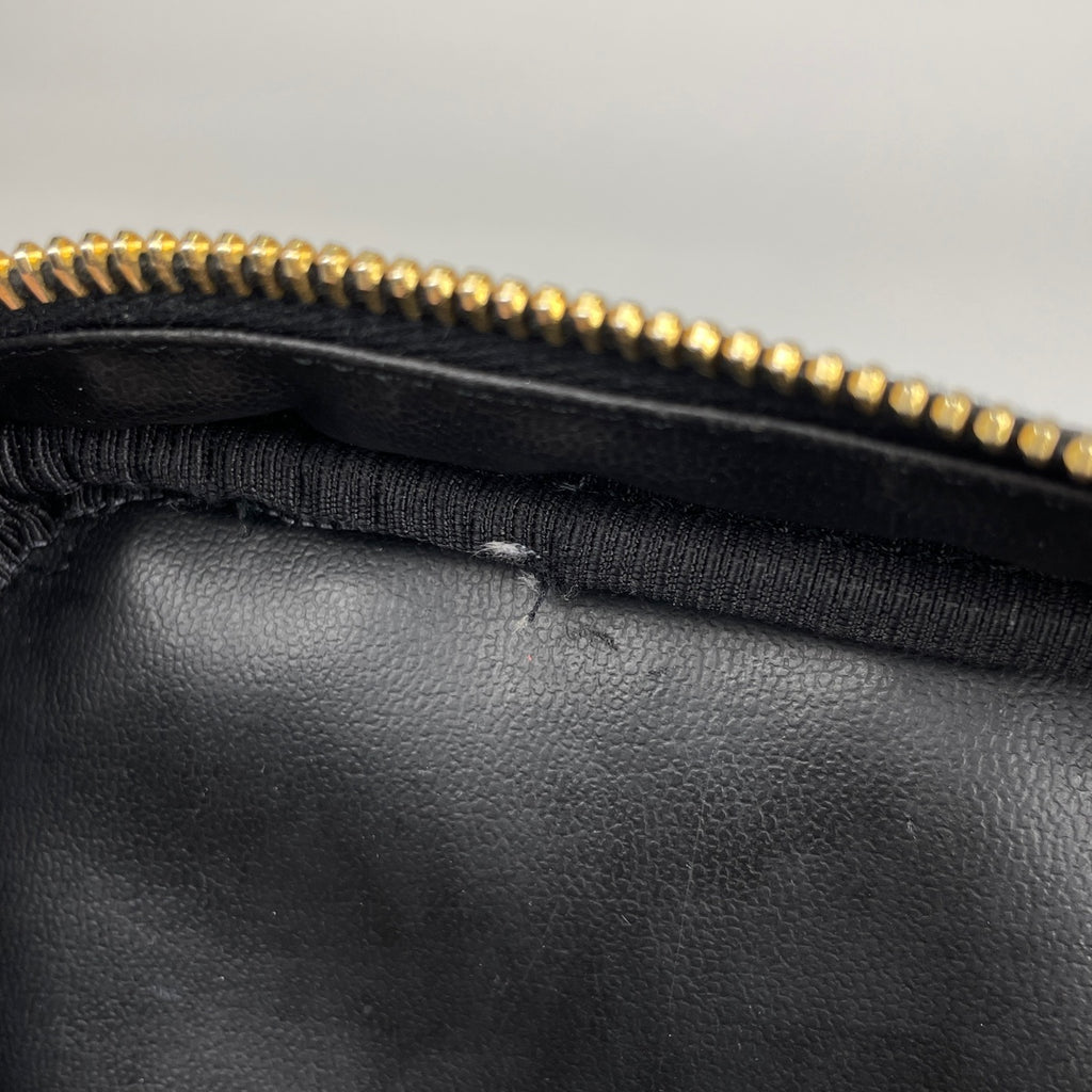 シャネル ココマーク バニティバッグ コスメ メイク 小物入れ 化粧ポーチ キャビアスキン ブラック A01998 レディース 【中古】brbag