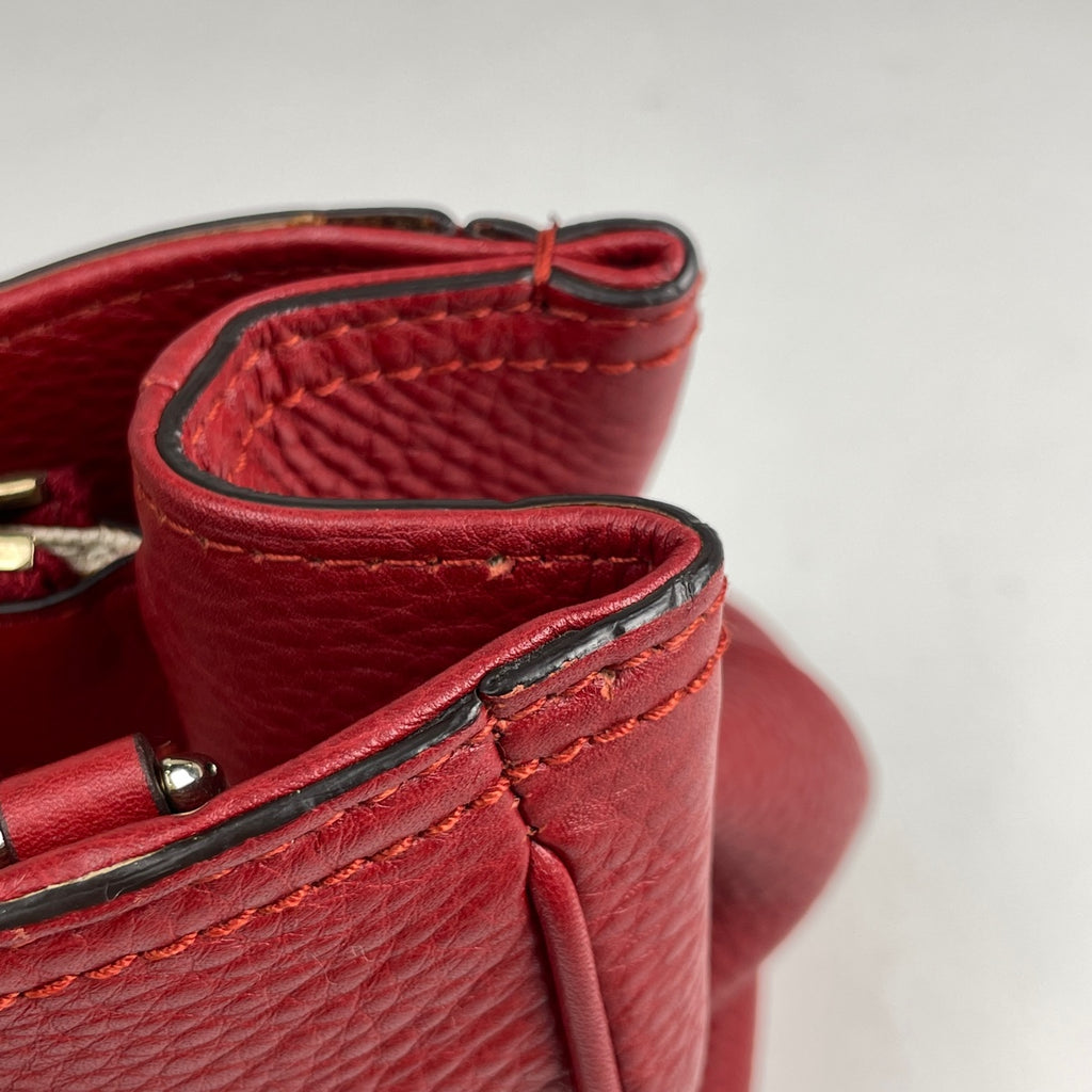 グッチ バンブー ショッパー ミディアム ハンドバッグ 2WAY ショルダーバッグ ハンドバッグ レザー レッド 323660 レディース 【中古】brbag