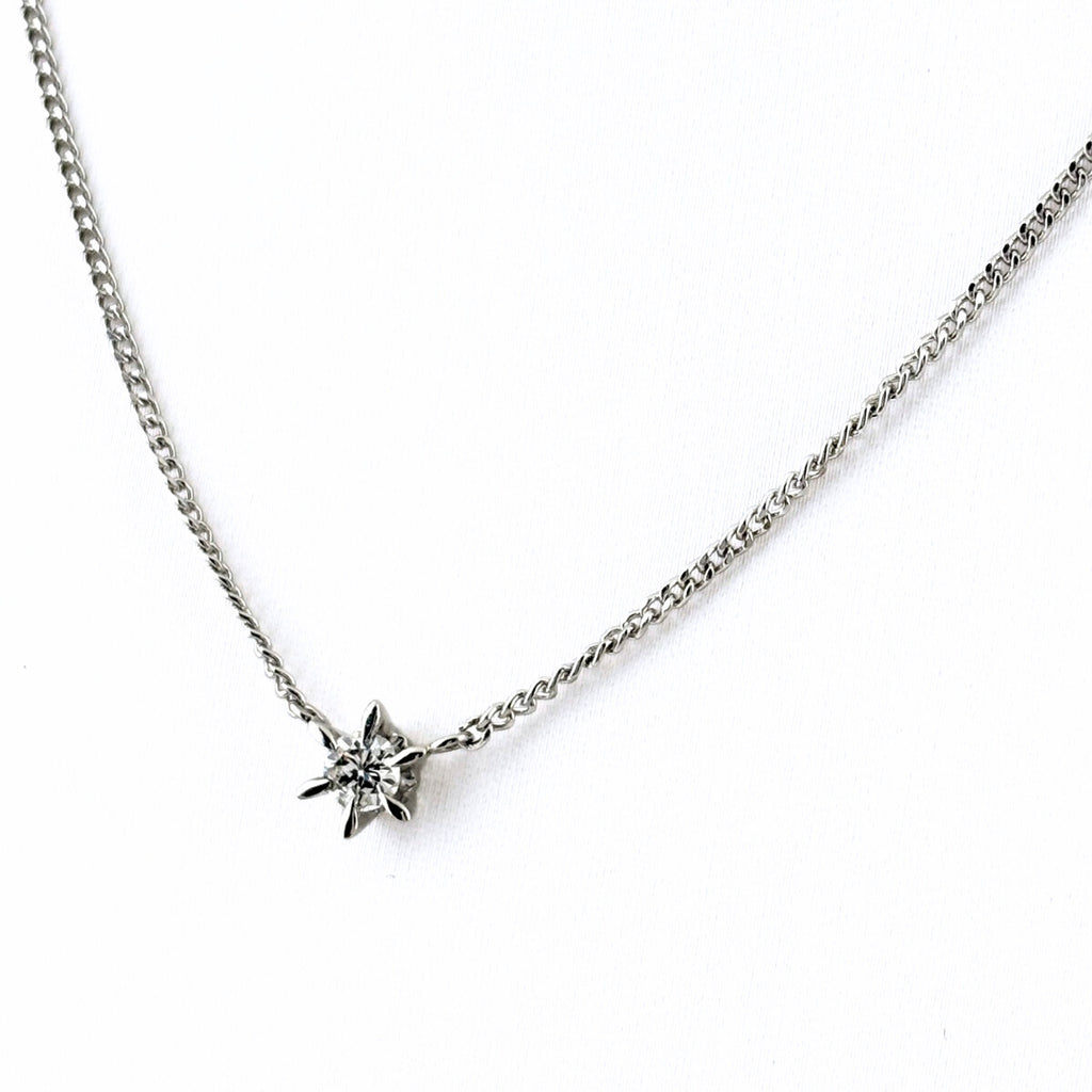 ダイヤモンド デザインネックレス プラチナ ペンダント ネックレス Pt850 ダイヤモンド レディース 【中古】nbjwl