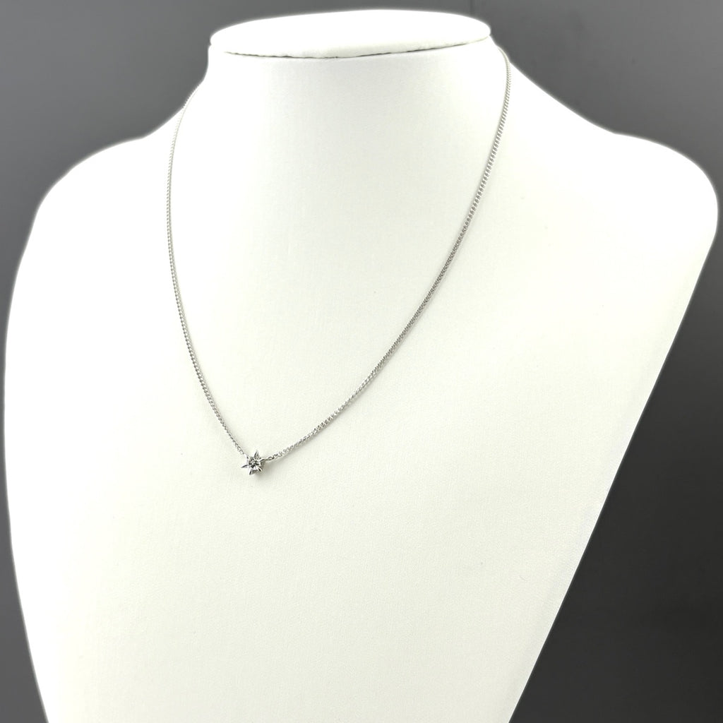 ダイヤモンド デザインネックレス プラチナ ペンダント ネックレス Pt850 ダイヤモンド レディース 【中古】nbjwl