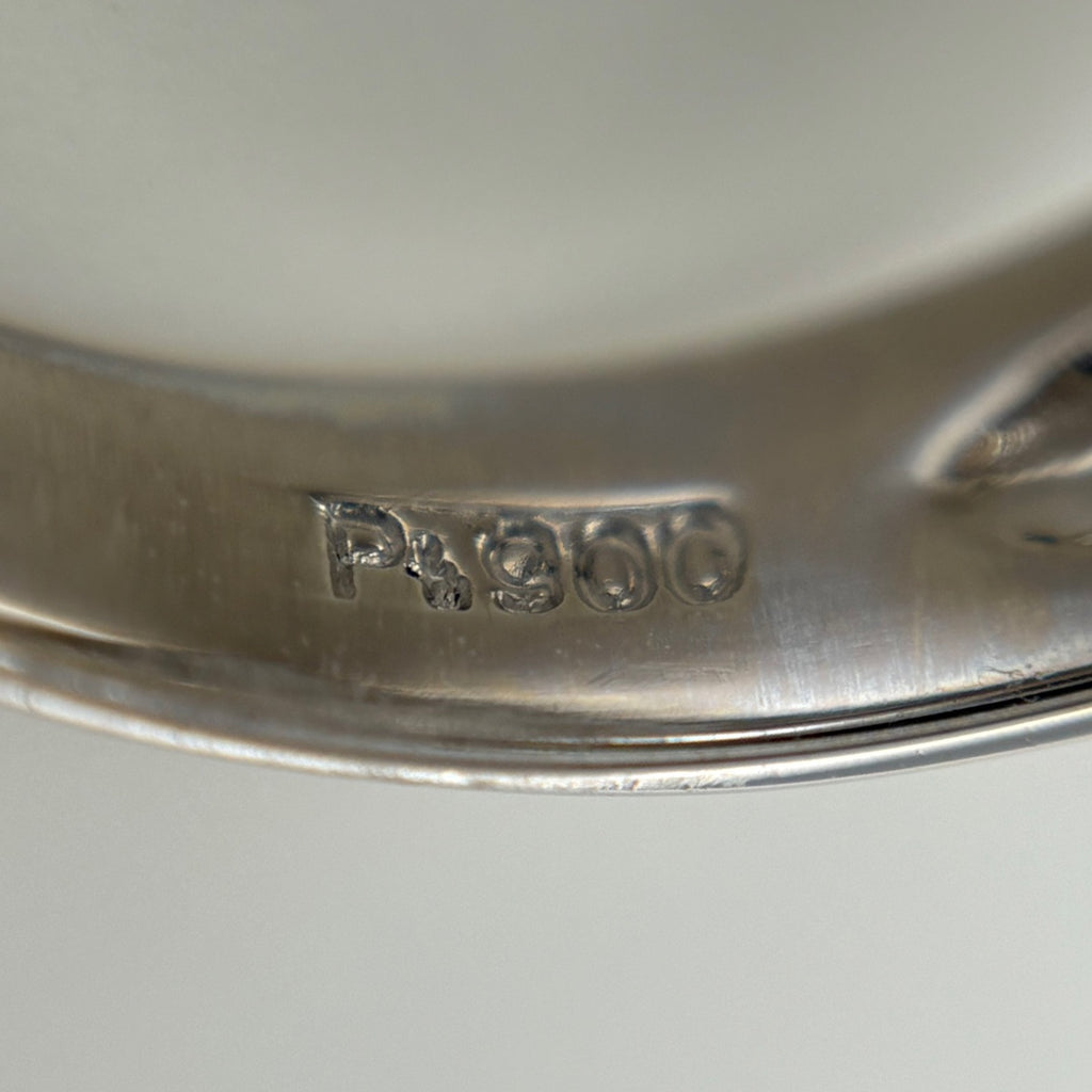 パール デザインリング プラチナ 指輪 メレダイヤ 真珠 リング 13.5号 Pt900 パール ダイヤモンド レディース 【中古】nbjwl