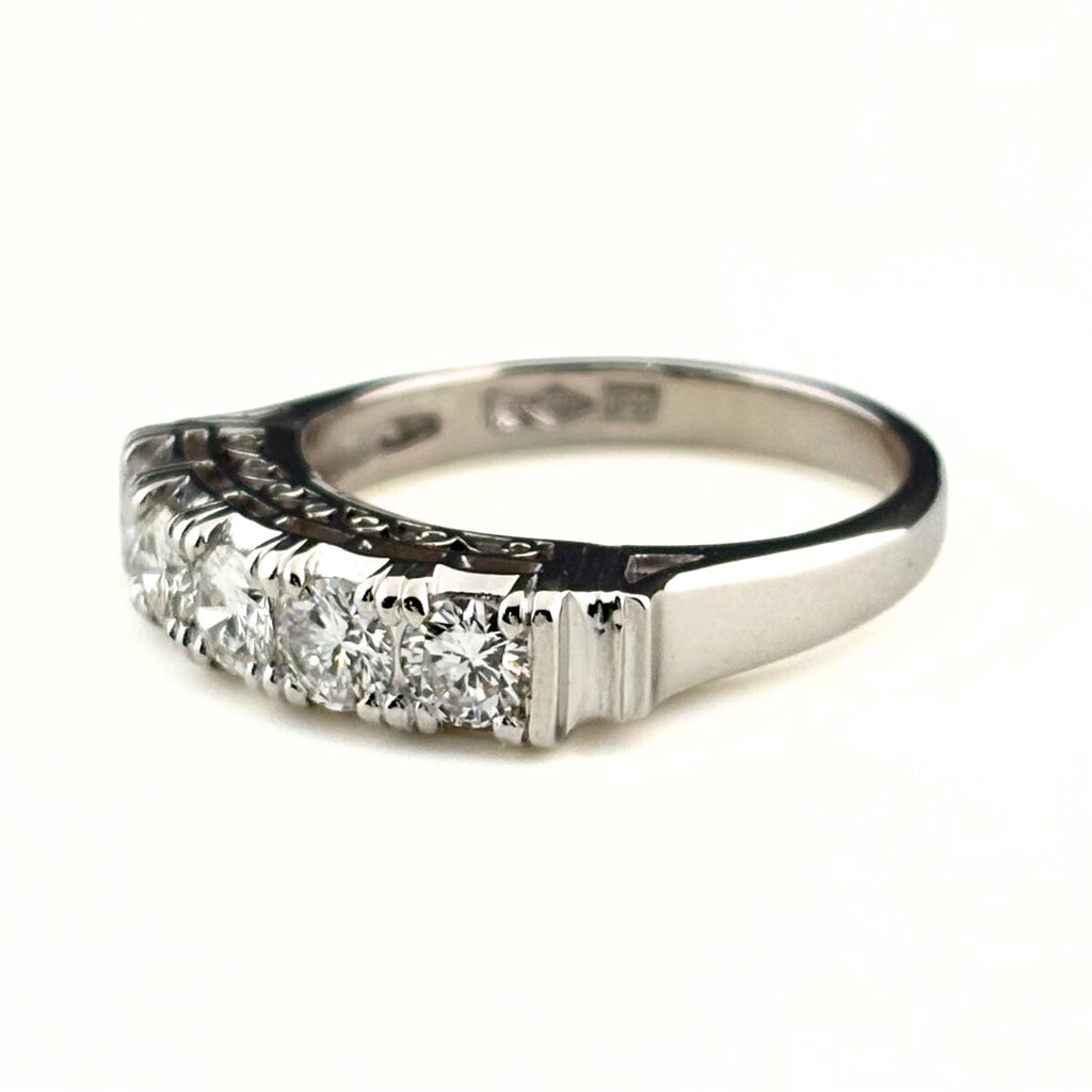 メレダイヤ デザインリング プラチナ 指輪 リング 11.5号 Pt900 ダイヤモンド レディース 【中古】nbjwl