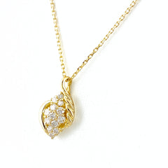 VERITE ベリテ メレダイヤ デザインネックレス YG イエローゴールド ペンダント ネックレス K18 ダイヤモンド レディース 【中古】brjwl