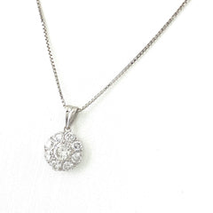 メレダイヤ デザインネックレス プラチナ ペンダント ネックレス Pt900 Pt850 ダイヤモンド レディース 【中古】nbjwl