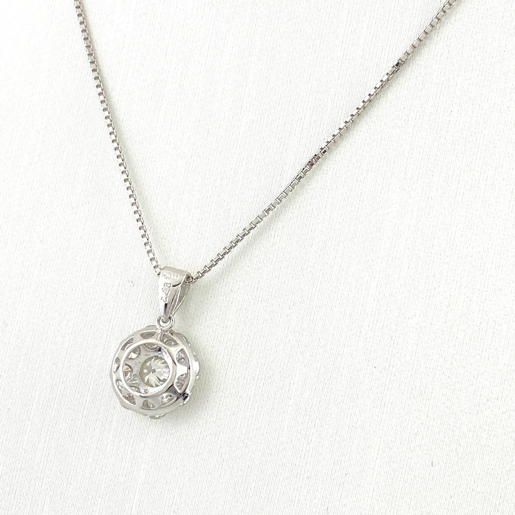 メレダイヤ デザインネックレス プラチナ ペンダント ネックレス Pt900 Pt850 ダイヤモンド レディース 【中古】nbjwl