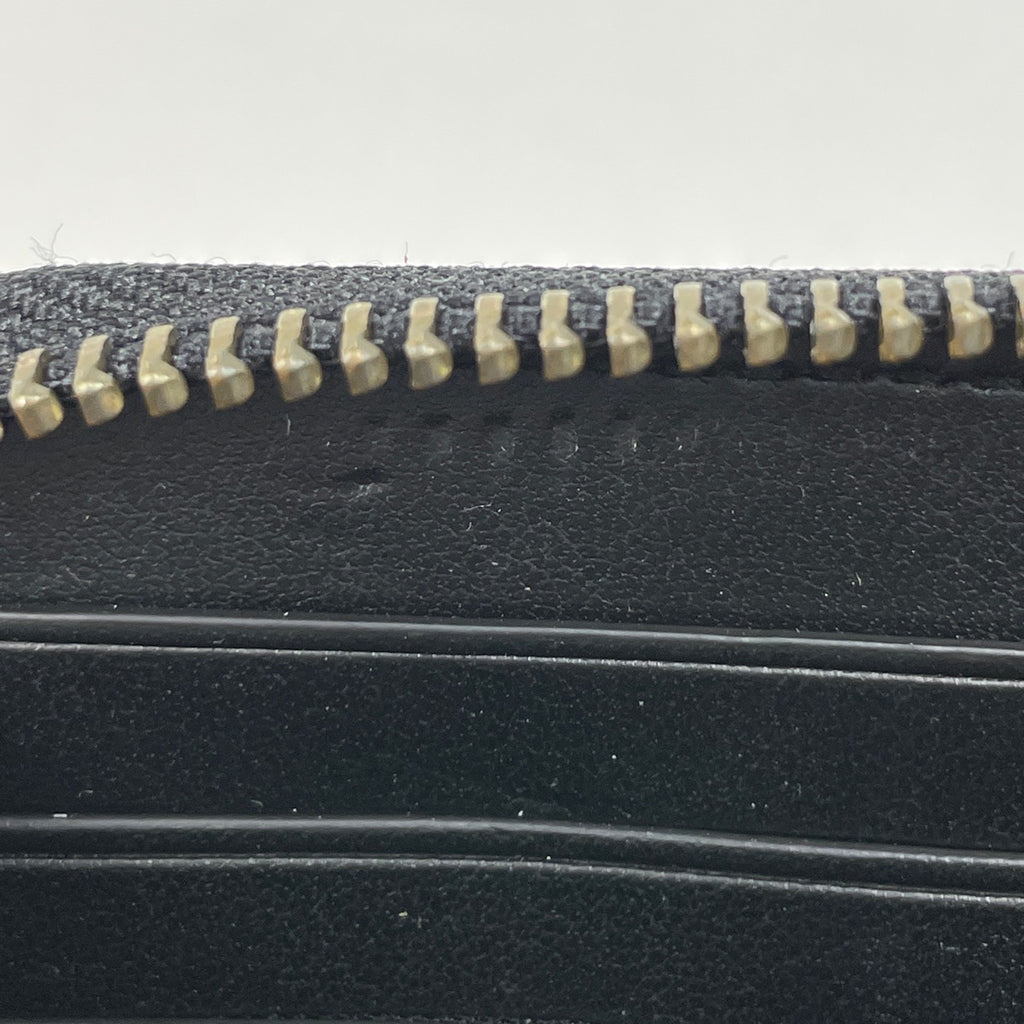 コーチ ロゴ ラウンドファスナー 長財布 ニューヨークヤンキース コラボ 長財布 レザー ネイビー ホワイト F58940 レディース 【中古】brbag