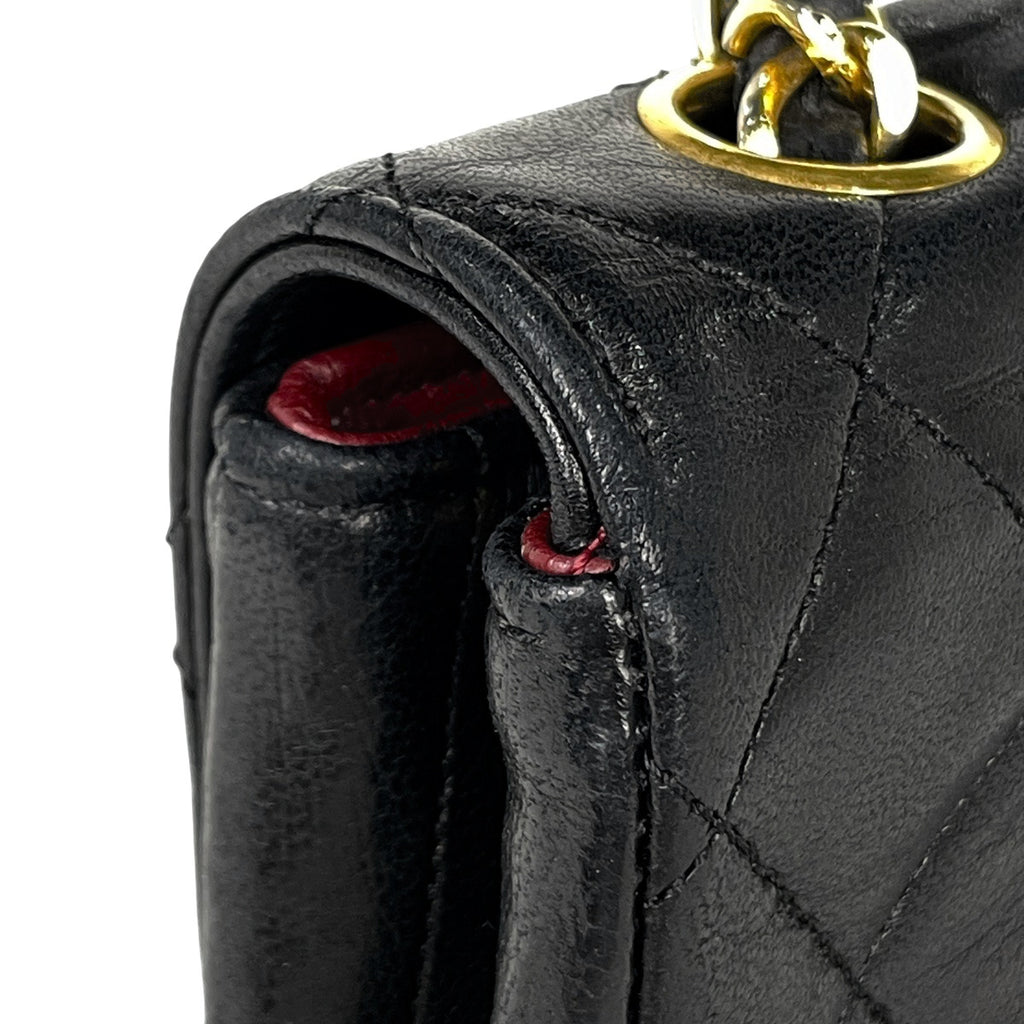 【ジャンク品】シャネル マトラッセ シングルフラップ チェーン ショルダーバッグ ココマーク ショルダーバッグ レザー ブラック レディース 【中古】brbag