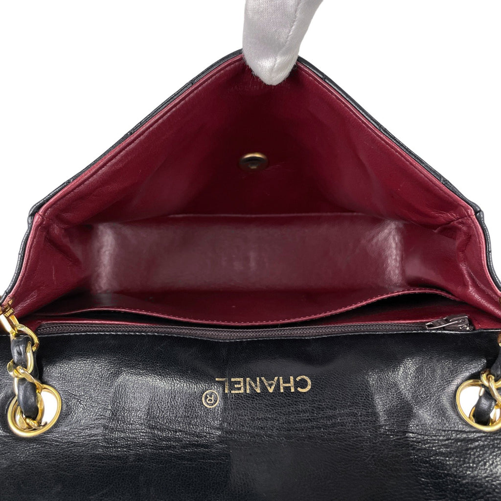 【ジャンク品】シャネル マトラッセ シングルフラップ チェーン ショルダーバッグ ココマーク ショルダーバッグ レザー ブラック レディース 【中古】brbag