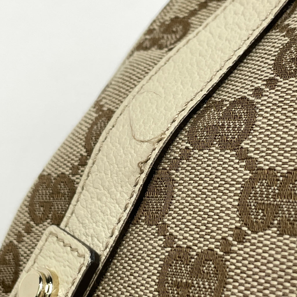 グッチ GG柄 ショルダーバッグ トートバッグ アビー ショルダーバッグ GGキャンバス ベージュ ホワイト 130736 レディース 【中古】brbag