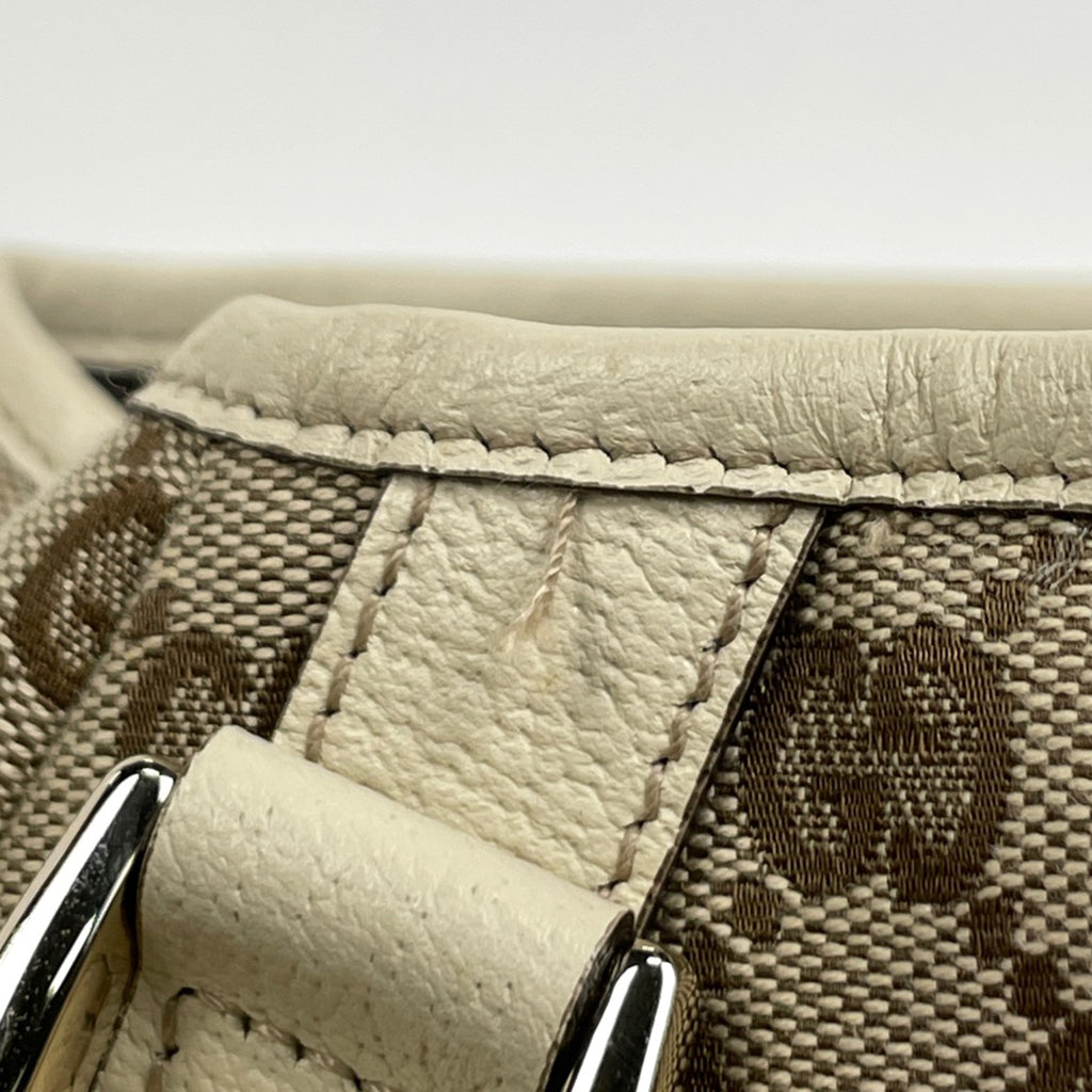 グッチ GG柄 ショルダーバッグ トートバッグ アビー ショルダーバッグ GGキャンバス ベージュ ホワイト 130736 レディース 【中古】brbag