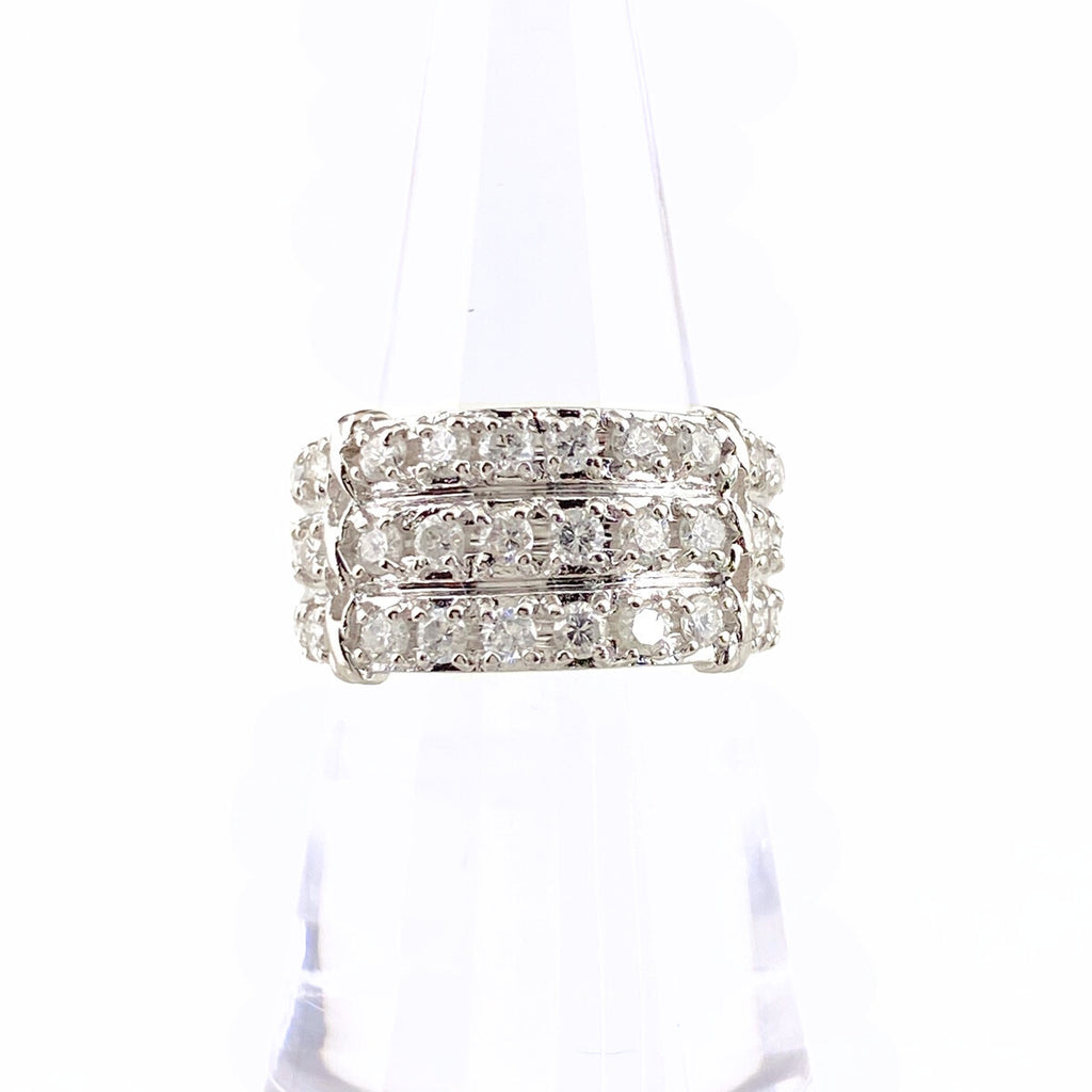 メレダイヤ デザインリング プラチナ 指輪 リング 10.5号 Pt900 ダイヤモンド レディース 【中古】nbjwl