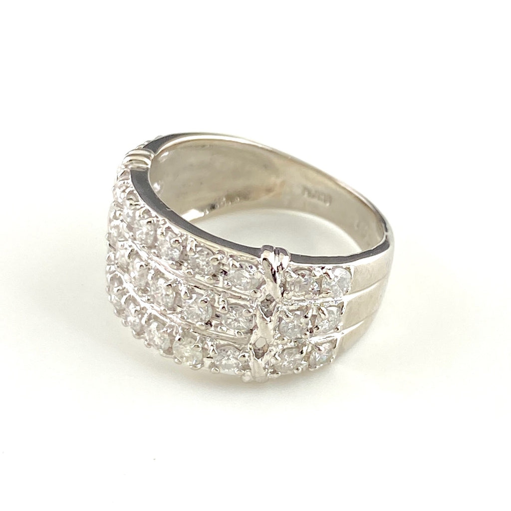 メレダイヤ デザインリング プラチナ 指輪 リング 10.5号 Pt900 ダイヤモンド レディース 【中古】nbjwl