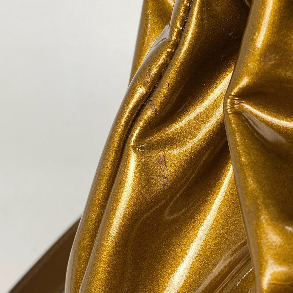 グッチ バンブー リュックサック バックパック デイパック エナメル オールドグッチ 00317050030 リュック パテントレザー ゴールド 0031705 レディース 【中古】brbag