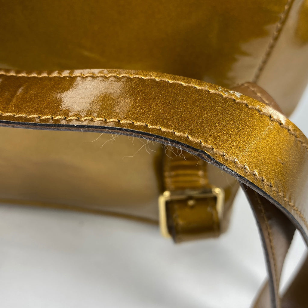 グッチ バンブー リュックサック バックパック デイパック エナメル オールドグッチ 00317050030 リュック パテントレザー ゴールド 0031705 レディース 【中古】brbag