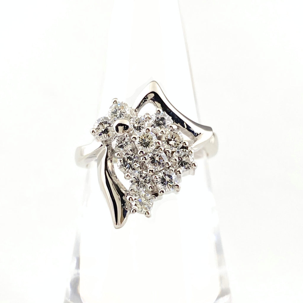 メレダイヤ デザインリング プラチナ 指輪 リング 12号 Pt900 ダイヤモンド レディース 【中古】nbjwl