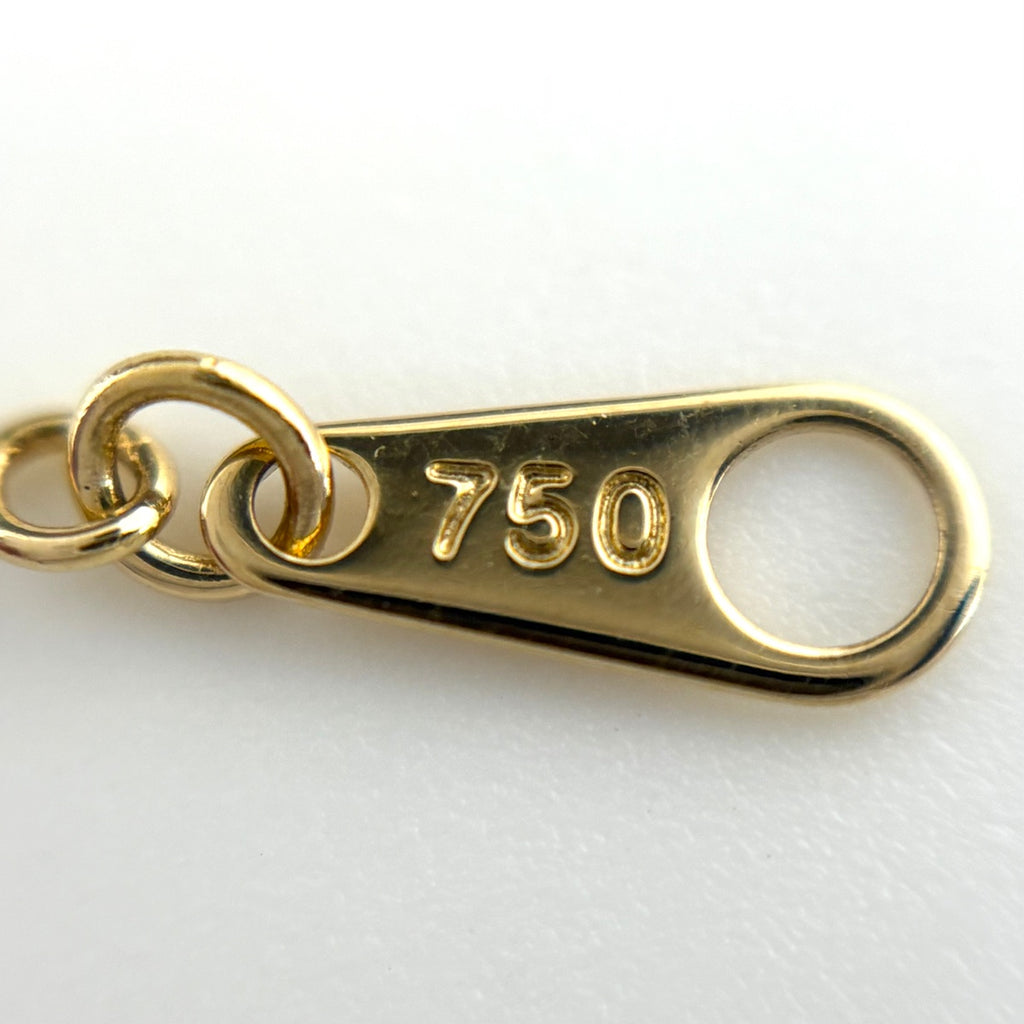 フラワーモチーフ デザインネックレス YG イエローゴールド ペンダント メレダイヤ 花 ネックレス K18 750 ダイヤモンド レディース 【中古】nbjwl