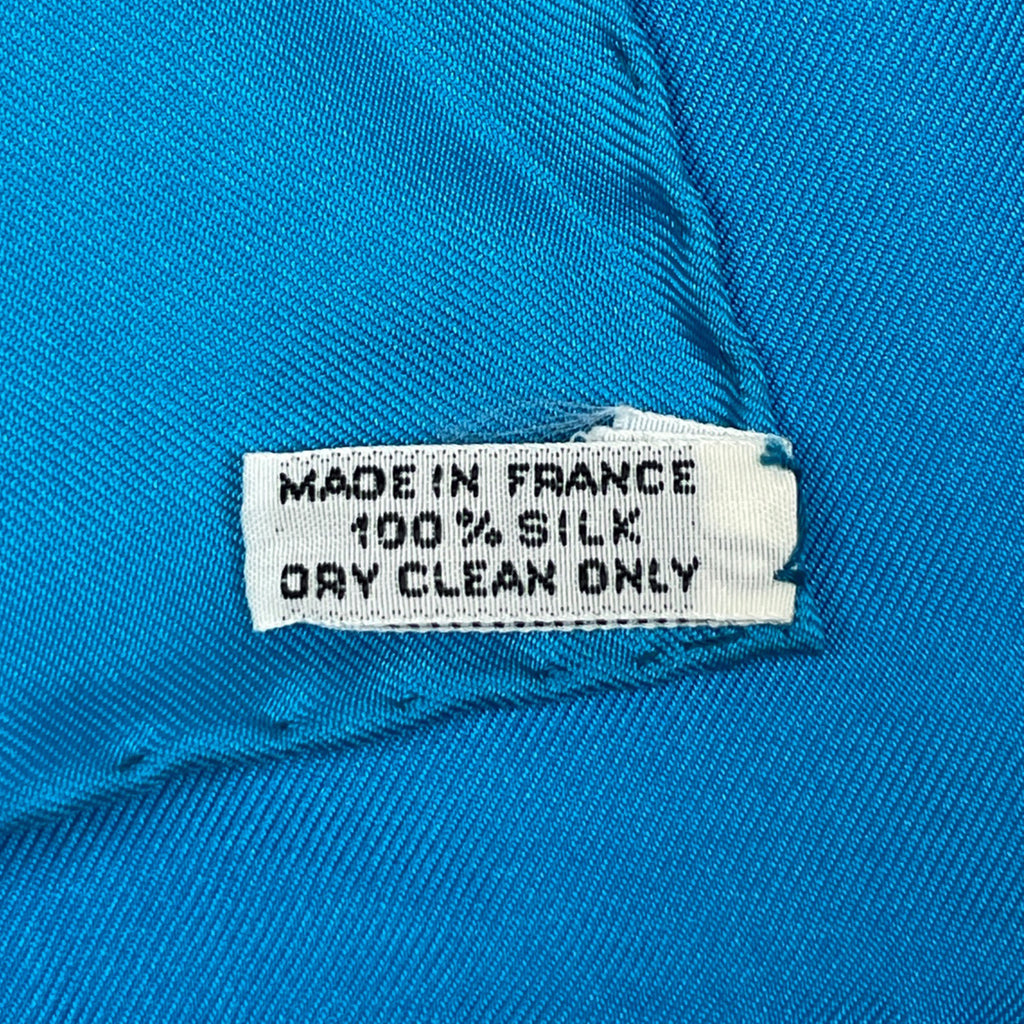 エルメス カレ 90 TROPIQUES トロピック スカーフ シルク ブルー マルチカラー レディース 【中古】brbag