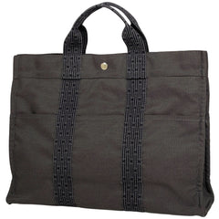 エルメス エールラインMM ハンドバッグ トートバッグ ナイロンキャンバス グレー レディース 【中古】brbag