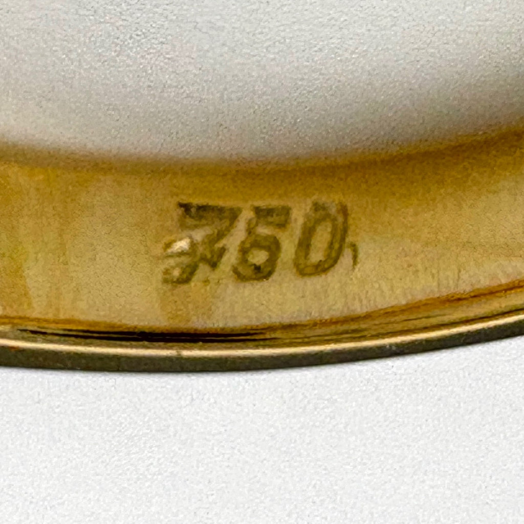 メレダイヤ デザインリング YG イエローゴールド 指輪 リング 8号 K18 ダイヤモンド レディース 【中古】nbjwl