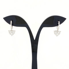 ポンテヴェキオ ハートモチーフ デザインピアス WG ホワイトゴールド メレダイヤ ピアス K18 WG ダイヤモンド レディース 【中古】brjwl