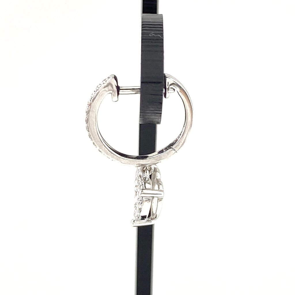 ポンテヴェキオ ハートモチーフ デザインピアス WG ホワイトゴールド メレダイヤ ピアス K18 WG ダイヤモンド レディース 【中古】brjwl