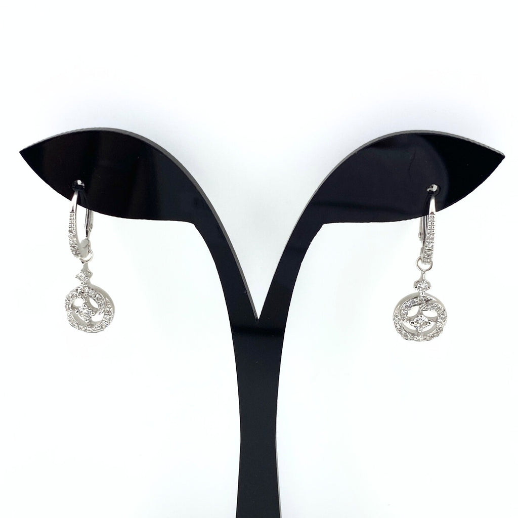 ポンテヴェキオ メレダイヤ デザインピアス ピアス K18 ダイヤモンド 750 レディース 【中古】brjwl