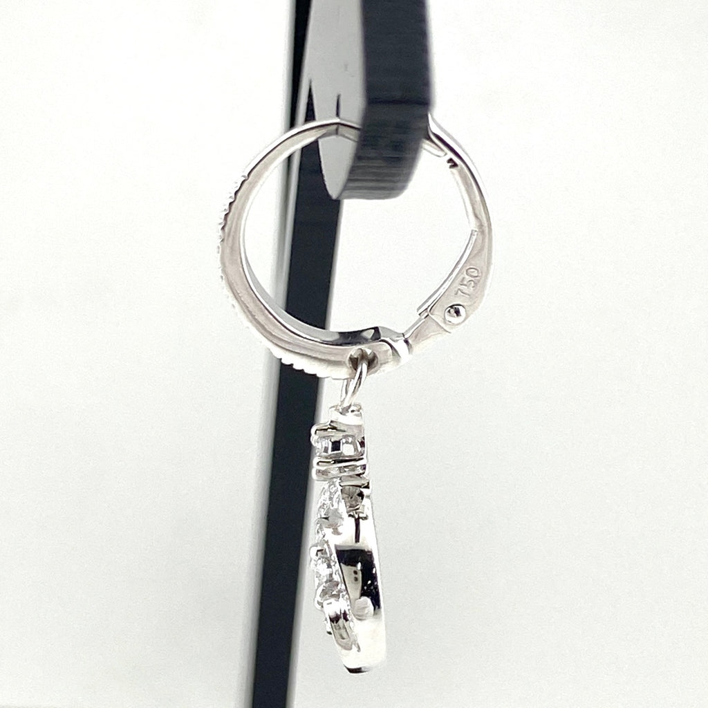 ポンテヴェキオ メレダイヤ デザインピアス ピアス K18 ダイヤモンド 750 レディース 【中古】brjwl