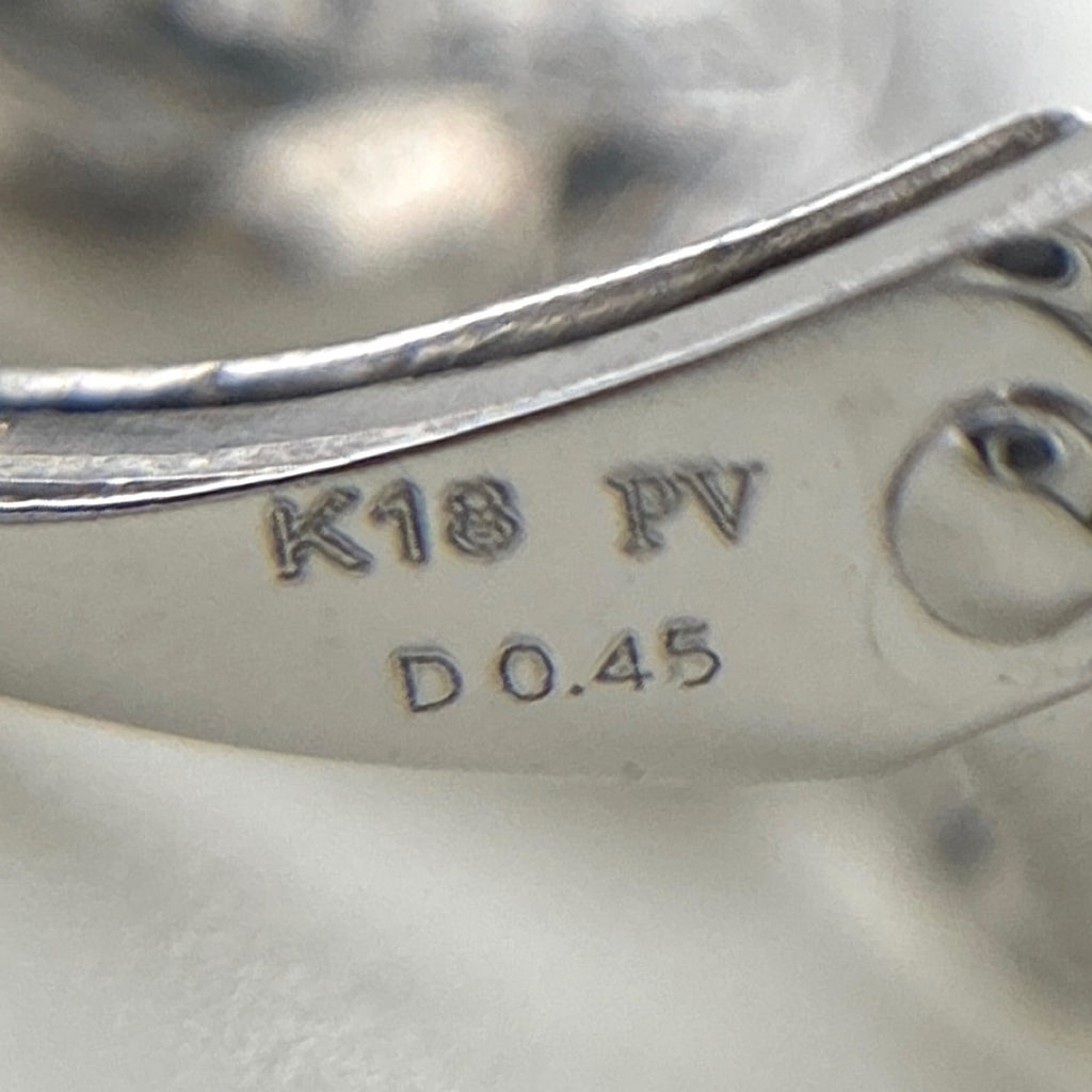 ポンテヴェキオ メレダイヤ デザインピアス ピアス K18 ダイヤモンド 750 レディース 【中古】brjwl