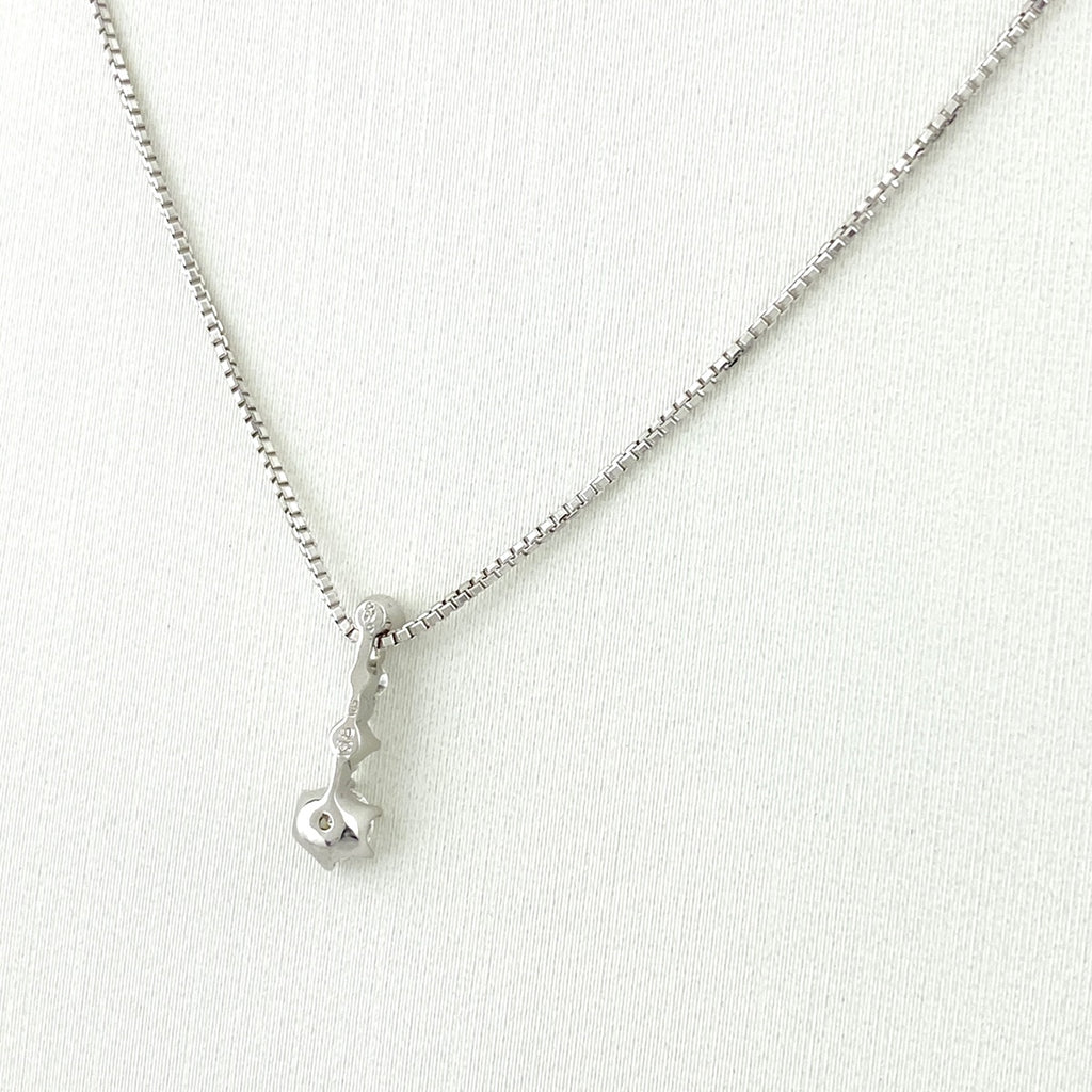 メレダイヤ デザインネックレス WG ホワイトゴールド ペンダント ネックレス K18 WG ダイヤモンド レディース 【中古】nbjwl