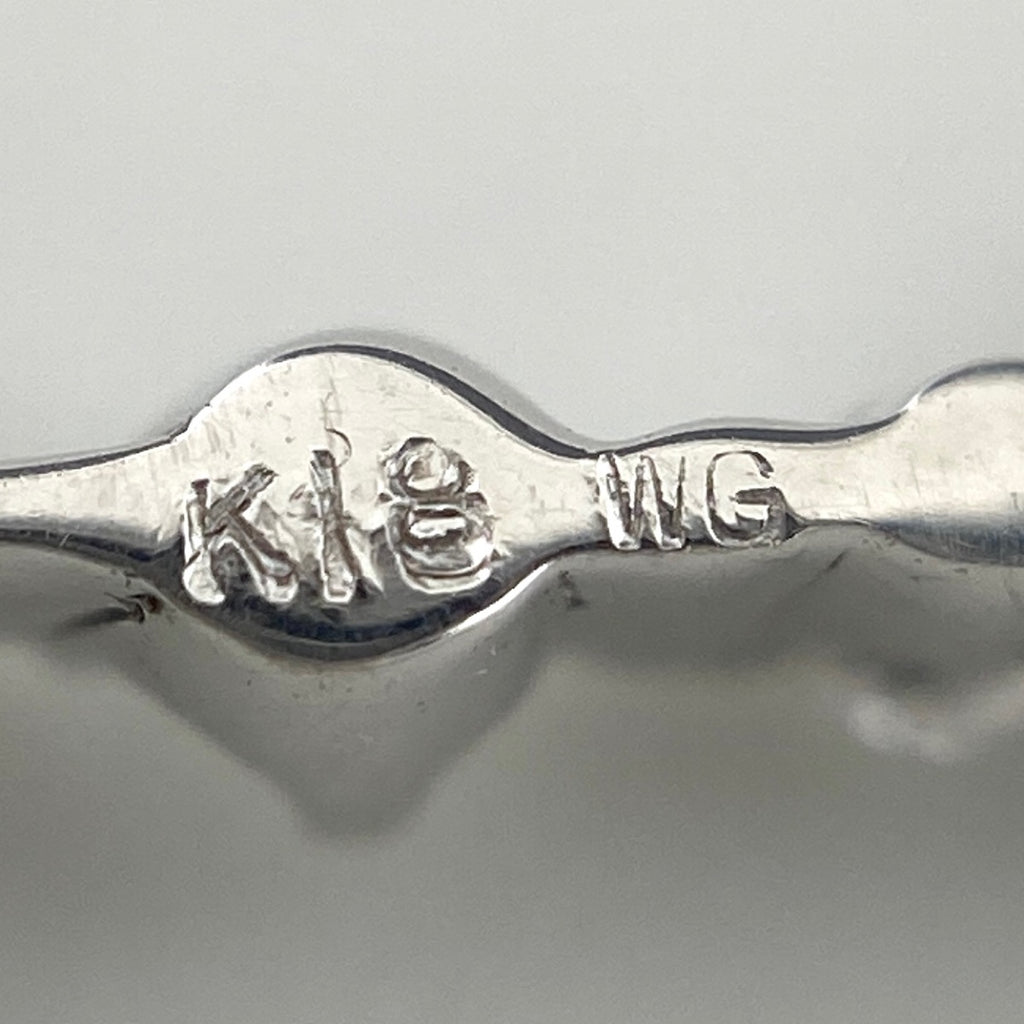 メレダイヤ デザインネックレス WG ホワイトゴールド ペンダント ネックレス K18 WG ダイヤモンド レディース 【中古】nbjwl