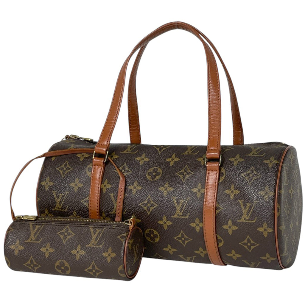 ルイ・ヴィトン パピヨン 30 バレルバッグ 筒型 旧旧型 ハンドバッグ モノグラム ブラウン M51365 レディース 【中古】brbag