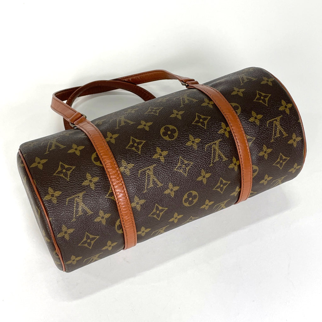 ルイ・ヴィトン パピヨン 30 バレルバッグ 筒型 旧旧型 ハンドバッグ モノグラム ブラウン M51365 レディース 【中古】brbag