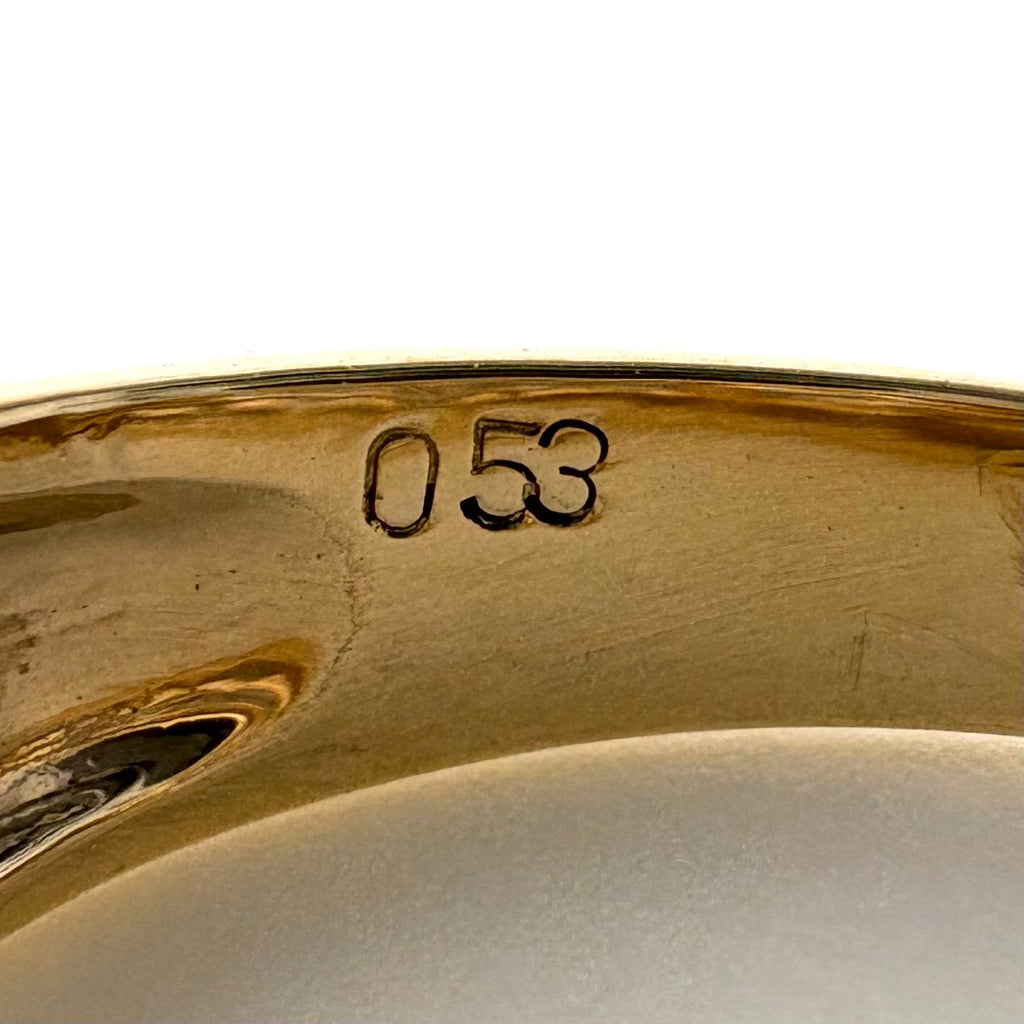 メレダイヤ デザインリング YG イエローゴールド 指輪 リング 3.5号 K18 ダイヤモンド レディース 【中古】nbjwl