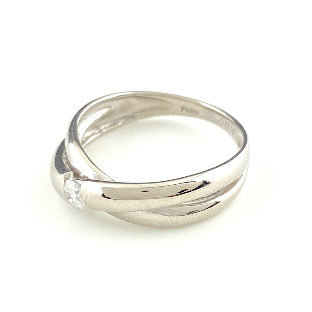 メレダイヤ デザインリング プラチナ 指輪 リング 10号 Pt900 ダイヤモンド レディース 【中古】nbjwl