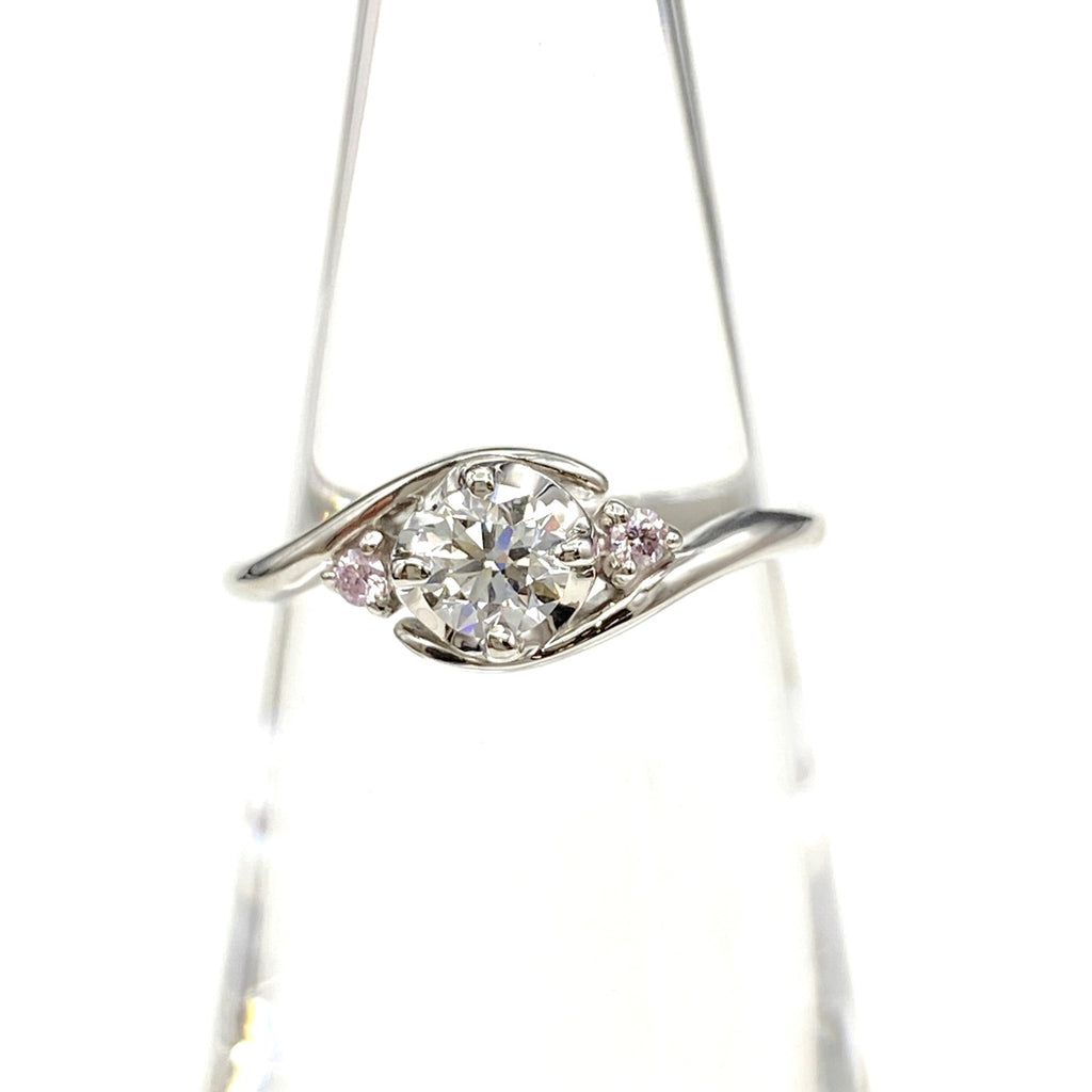 ダイヤモンド デザインリング プラチナ 指輪 メレダイヤ リング 9号 Pt900 ダイヤモンド レディース 【中古】nbjwl