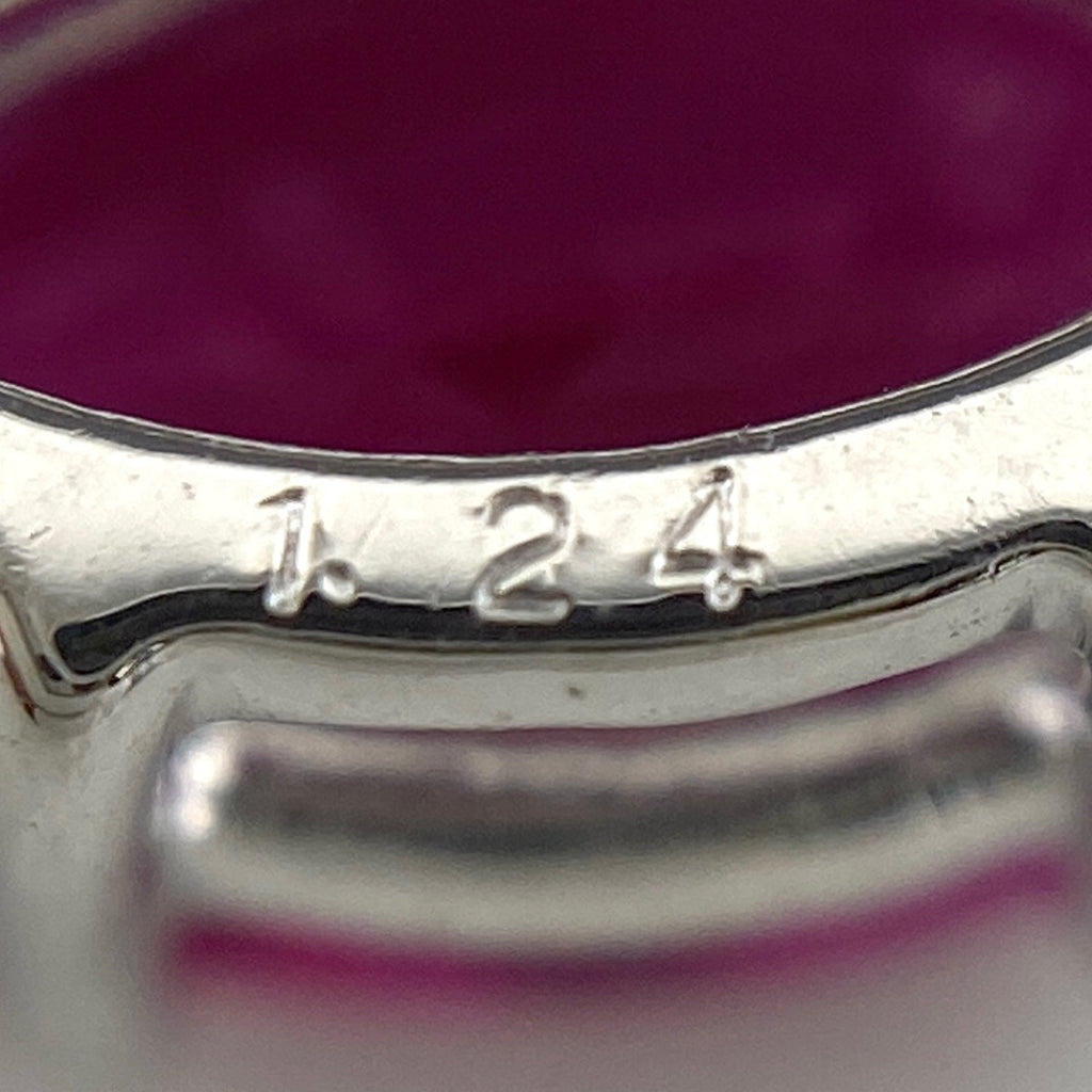 ルビー デザインネックレス プラチナ ペンダント メレダイヤ ダイヤモンド ネックレス Pt900 Pt850 ルビー レディース 【中古】nbjwl