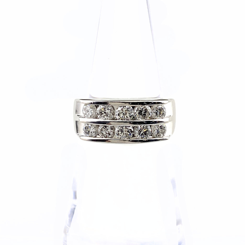 メレダイヤ デザインリング プラチナ 指輪 リング 10号 Pt900 ダイヤモンド レディース 【中古】nbjwl